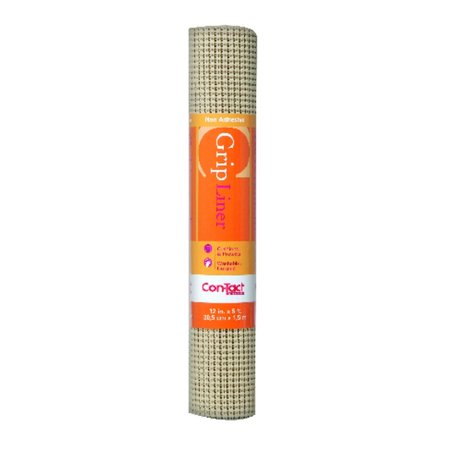 CON-TACT BRAND Con-Tact BeadedGrip 5 ft. L X 12 in. W Taupe Non-Adhesive Shelf Liner 05F-C7Y59-06